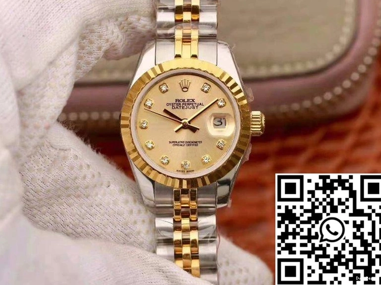 Lady Gold Dial 18K 28mm Datejust Rolex 0929